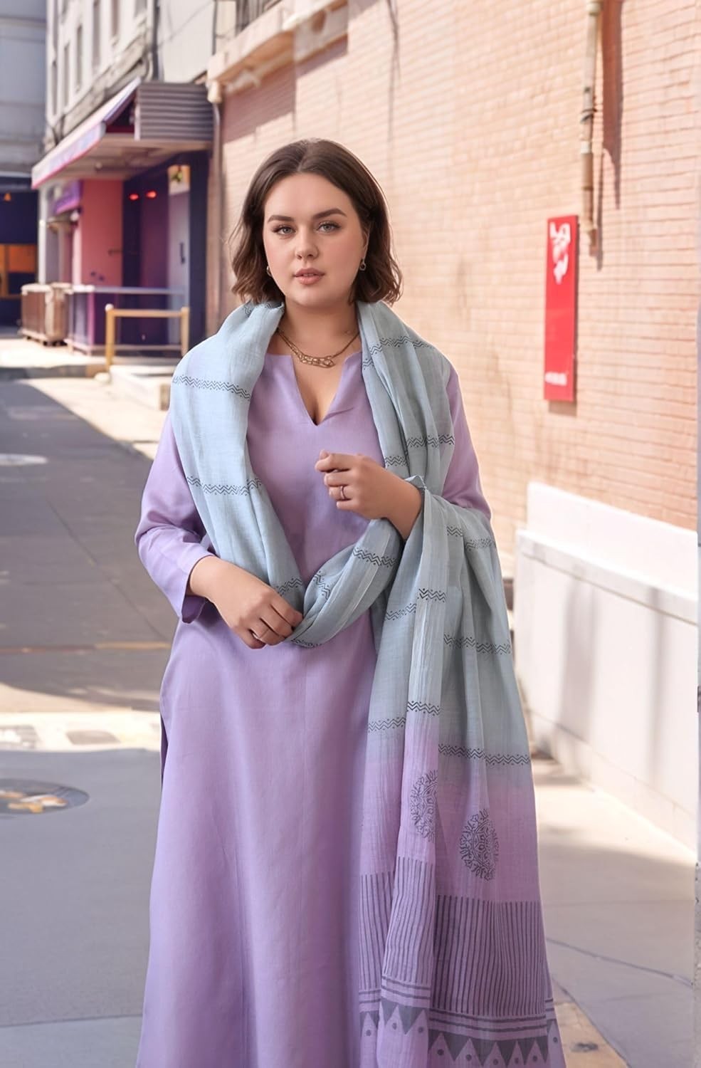 Women’s Silk Viscose Straight Solid Kurta with Pant & Dupatta
