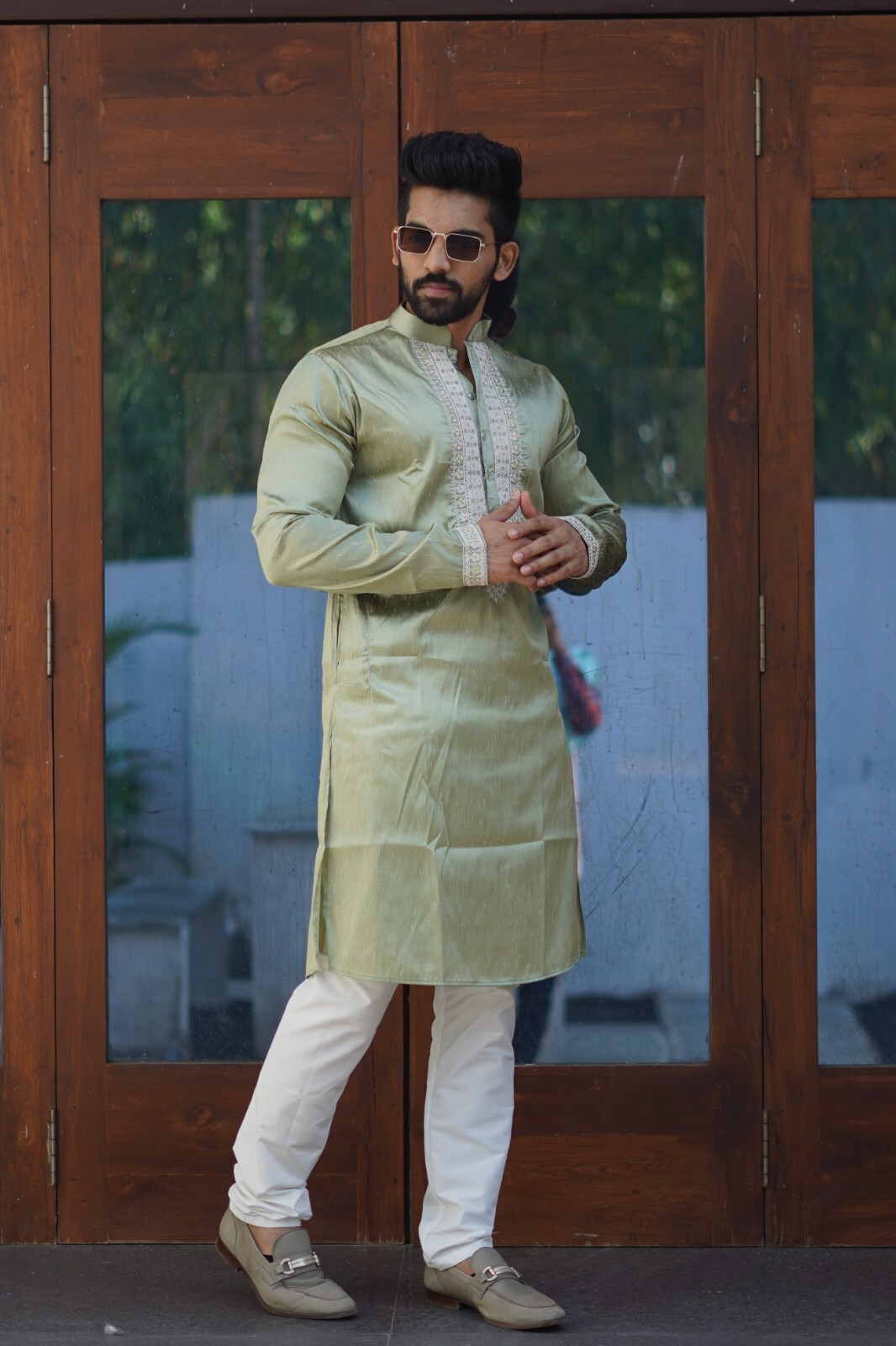 Men Kurta Pajama Set Indian Pakistani Traditional Ethnic Wedding Party Wear