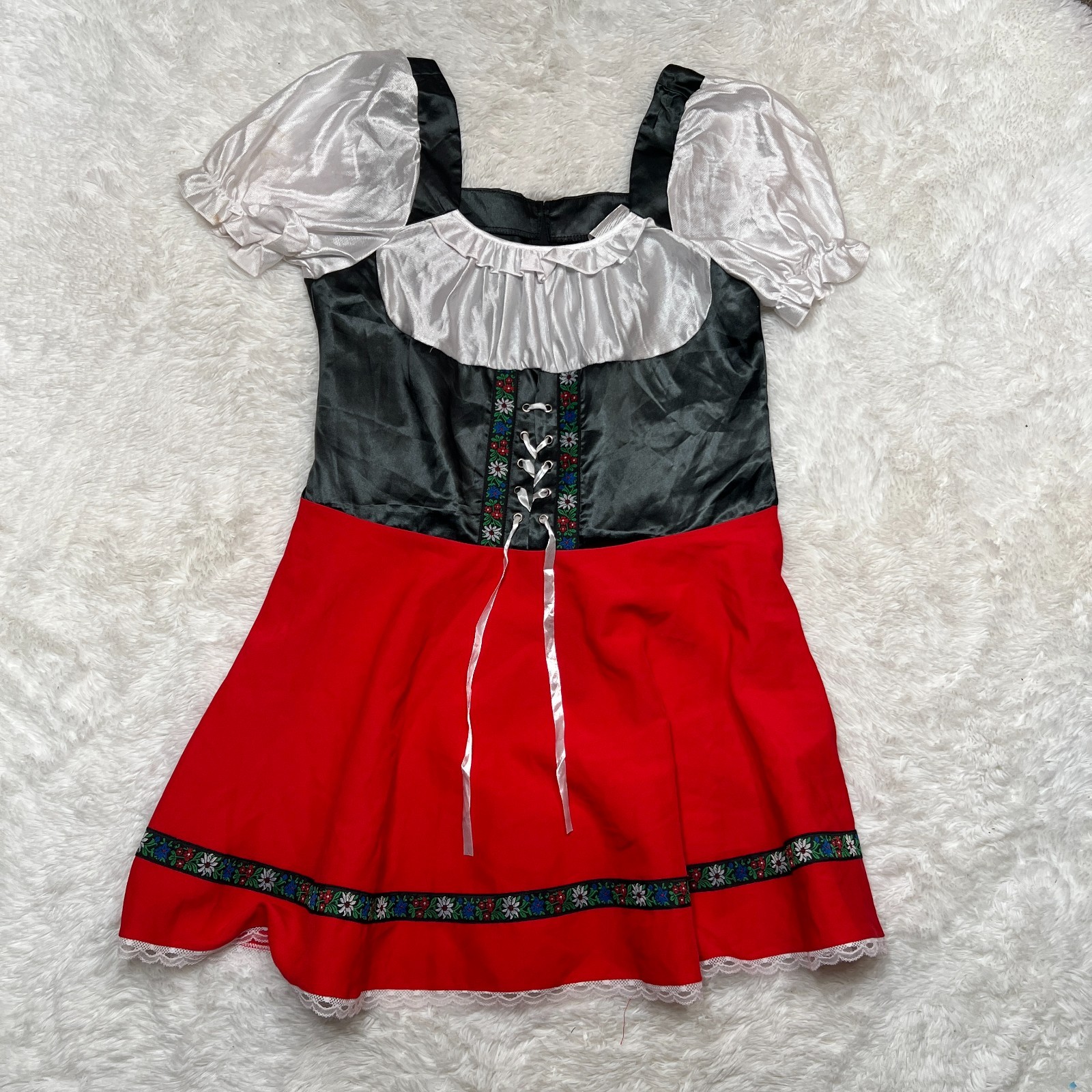 WIESN FASHION OKTOBERFEST WOMENS DRESS SIZE 44 RED BLACK