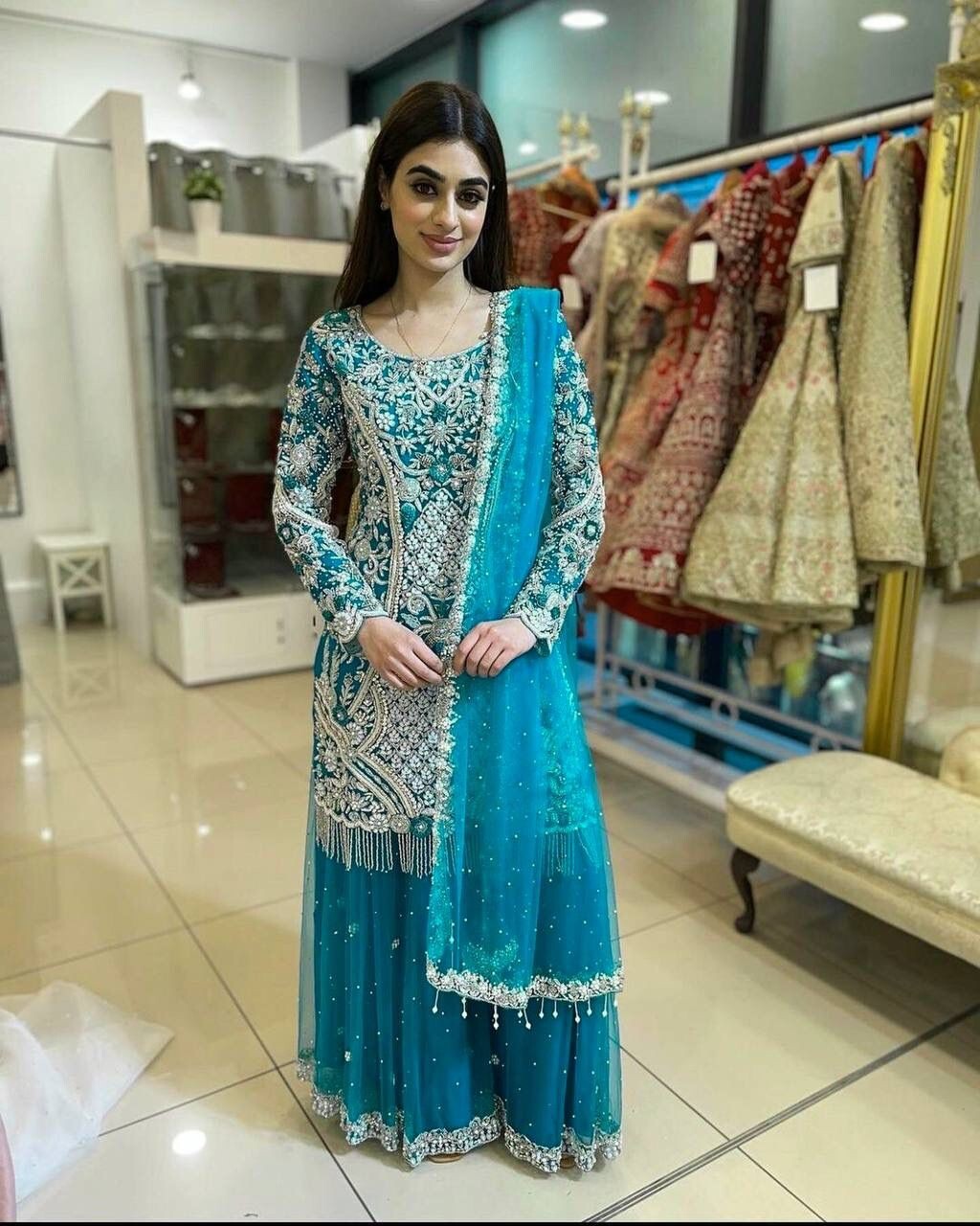 Indian Pakistani Bridal Lehenga Choli Bollywood Designer Wedding Lehnga blouse 1