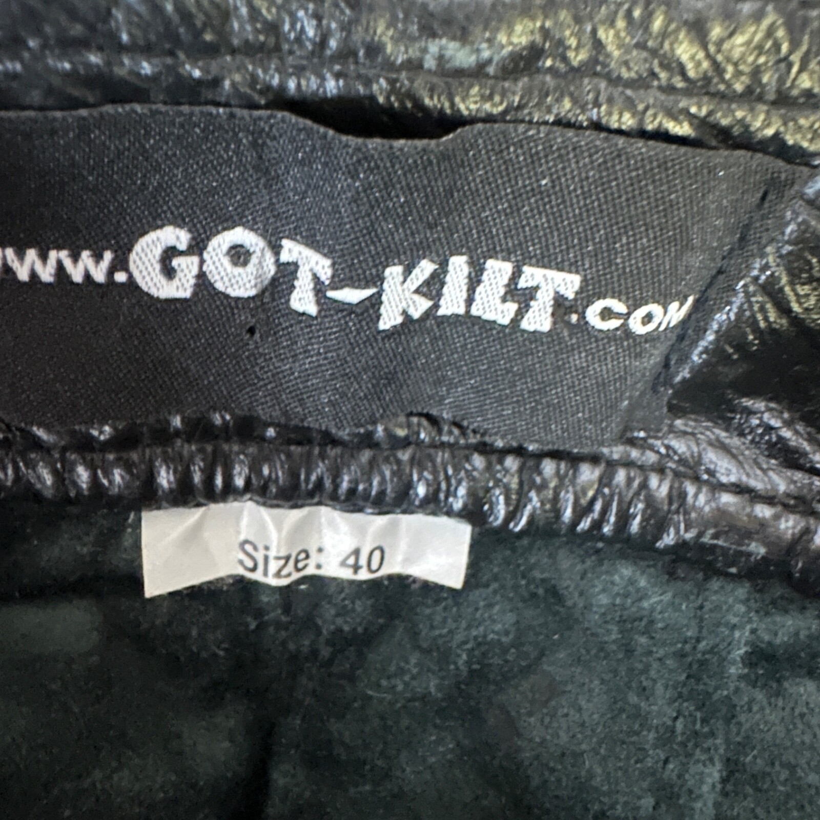 Leather Kilt High end handcrafted in US 40″ waist 23″ drop hem to waist Buckles