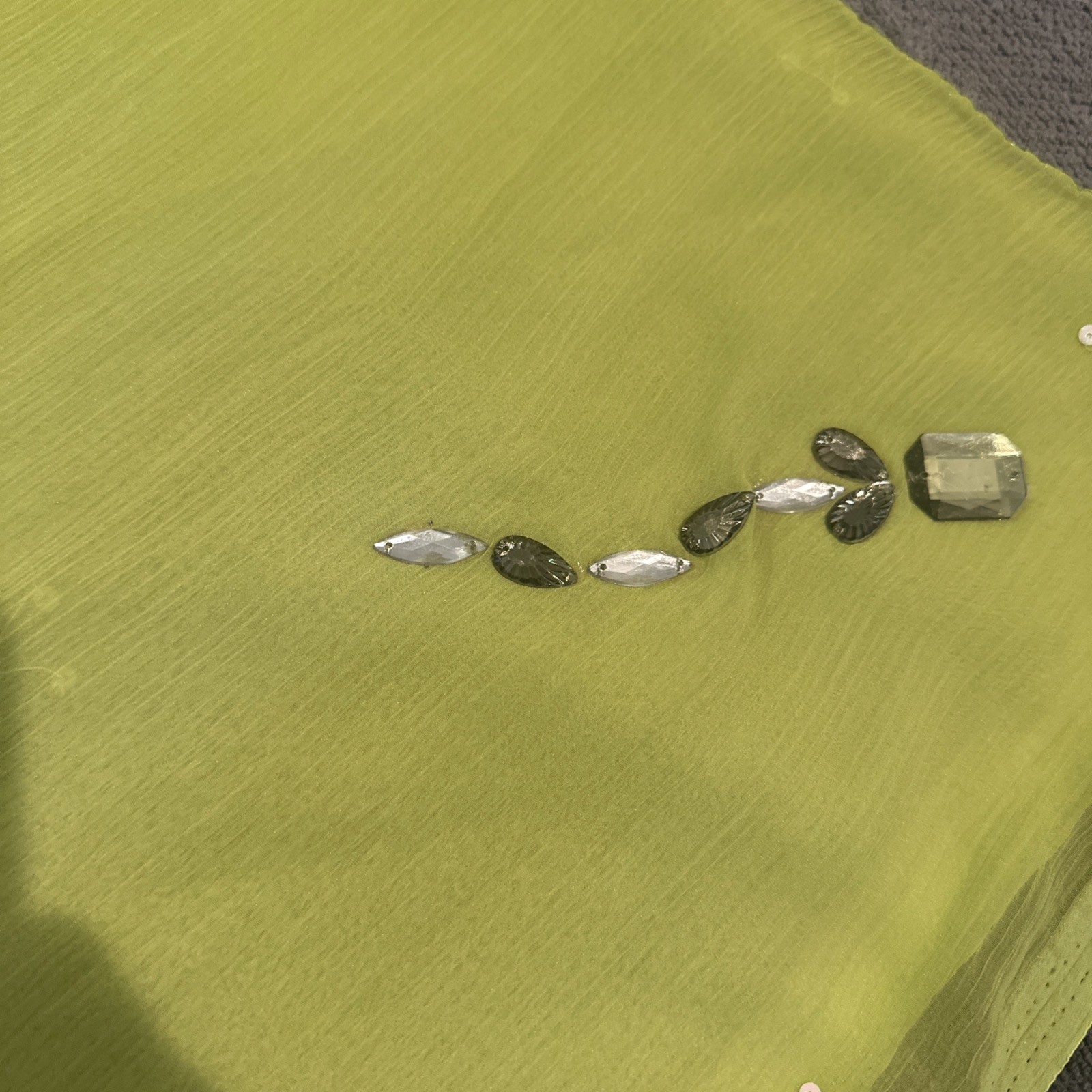 Vintage Indian Sheer Material For Saree 36×84