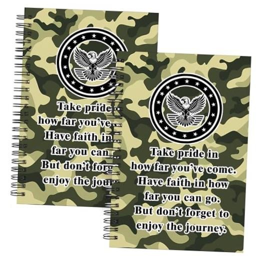 Army Gifts 2pcs Spiral Notebooks Take Pride in How Far 2 Spiral-ta Army Camo