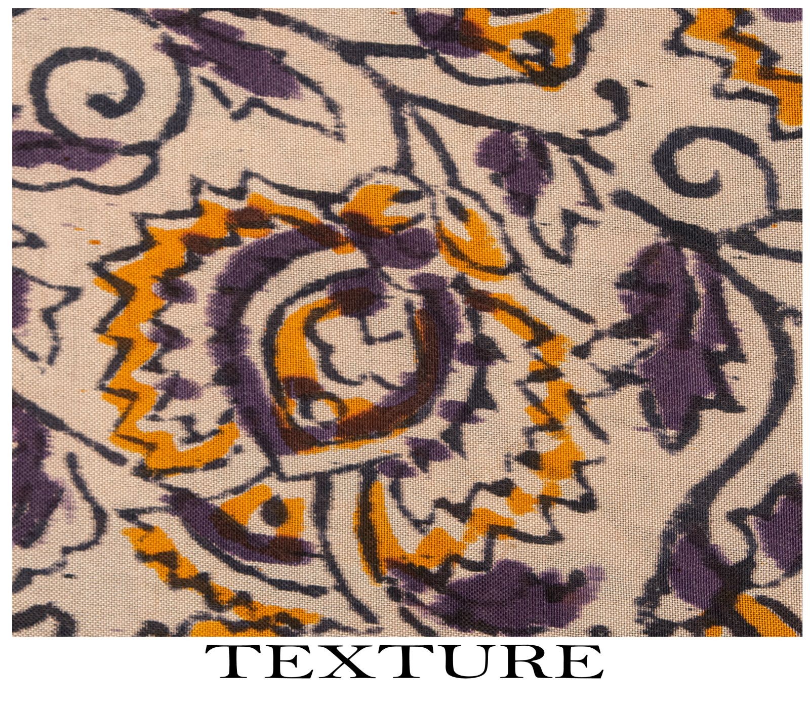 Sanskriti Vintage Saree Violet Pure Cotton Kalamkari Hand Block Print Sari 5.5Yd