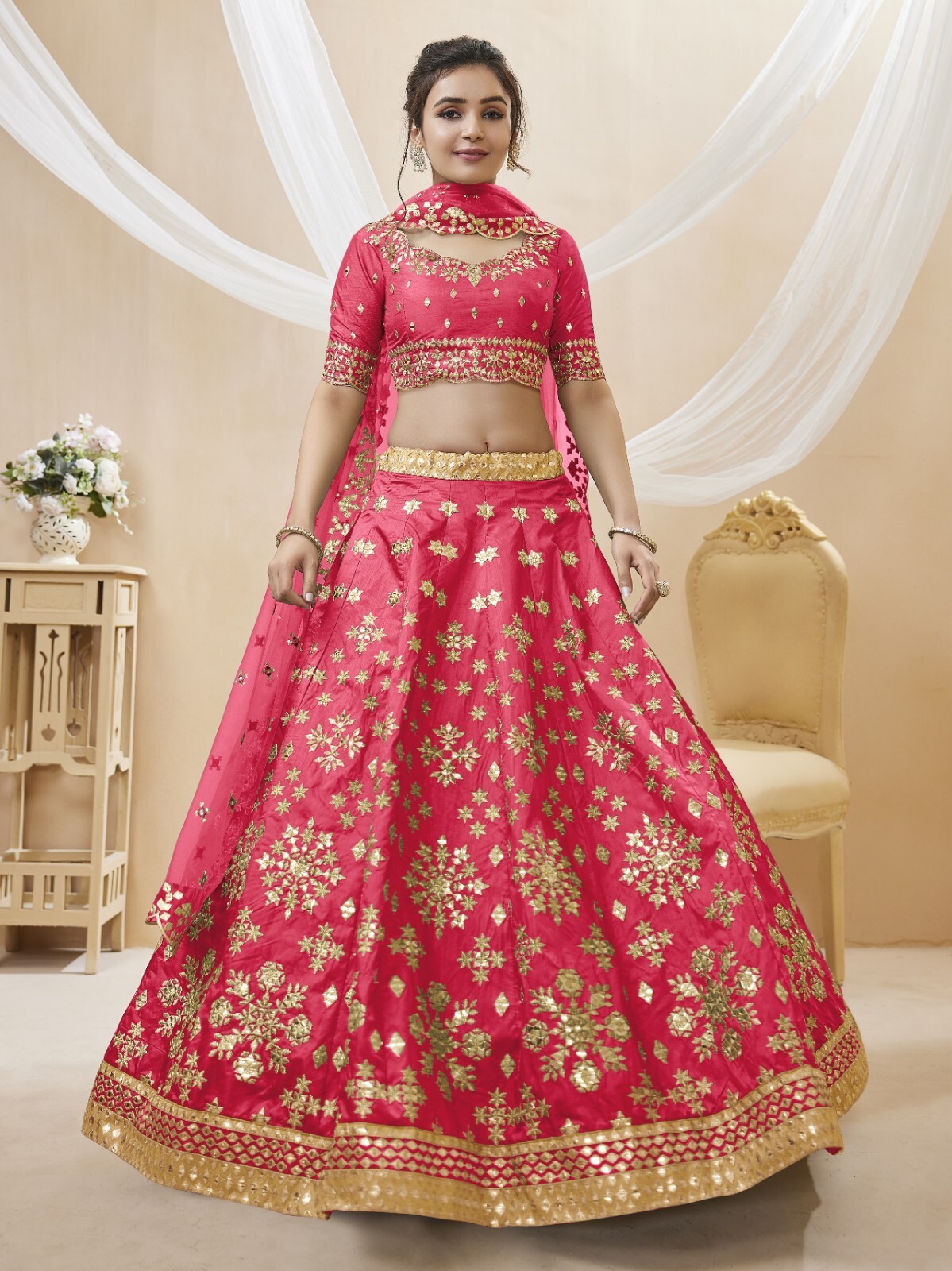LAUNCHING NEW HEAVY ART SILK LEHENGA CHOLI WITH NET DUPATTA FOR WEDDING