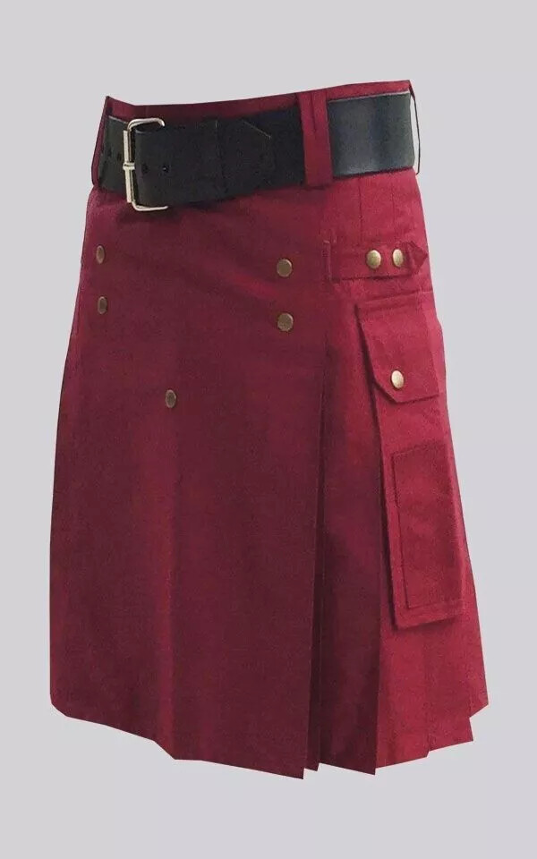 Trendy Handmade Burnish Burdy Classic Utility Kilt for Men Active Personalized-