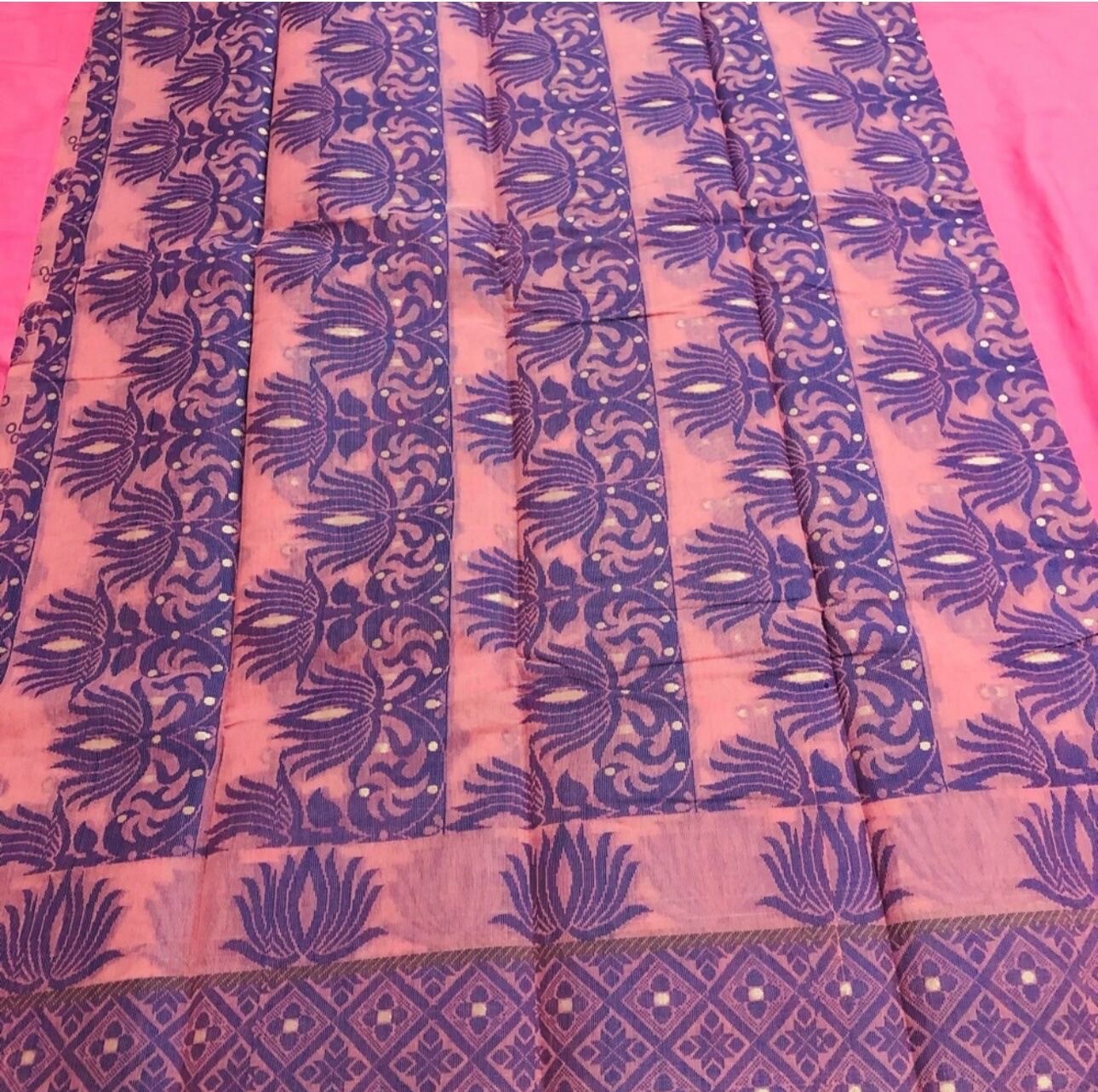 Beautiful thread embroidery work Bangladeshi saree No blouse pc