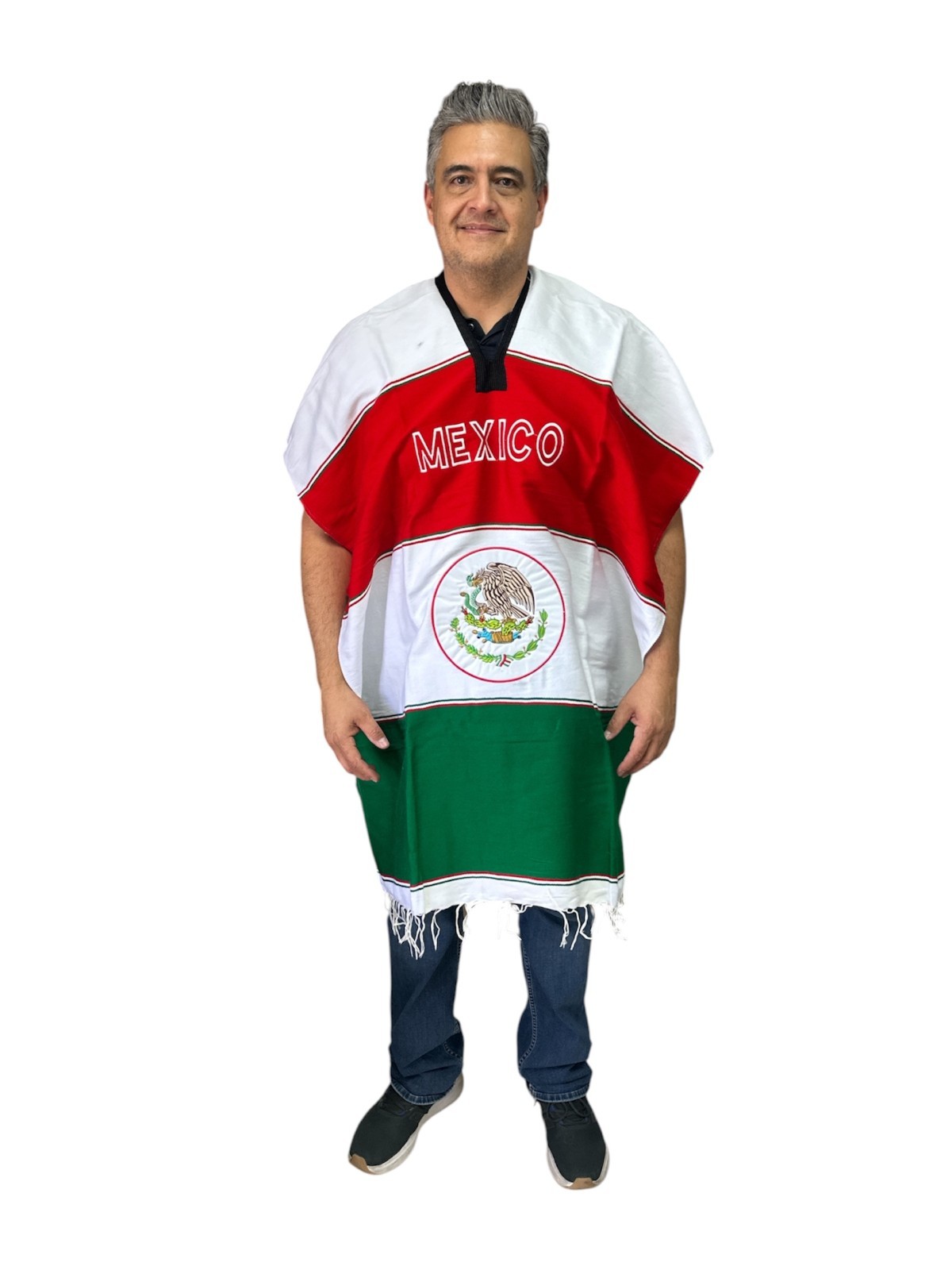 MEXICAN PONCHO, SARAPE PONCHO, ONE SIZE, World cup Soccer , tricolor