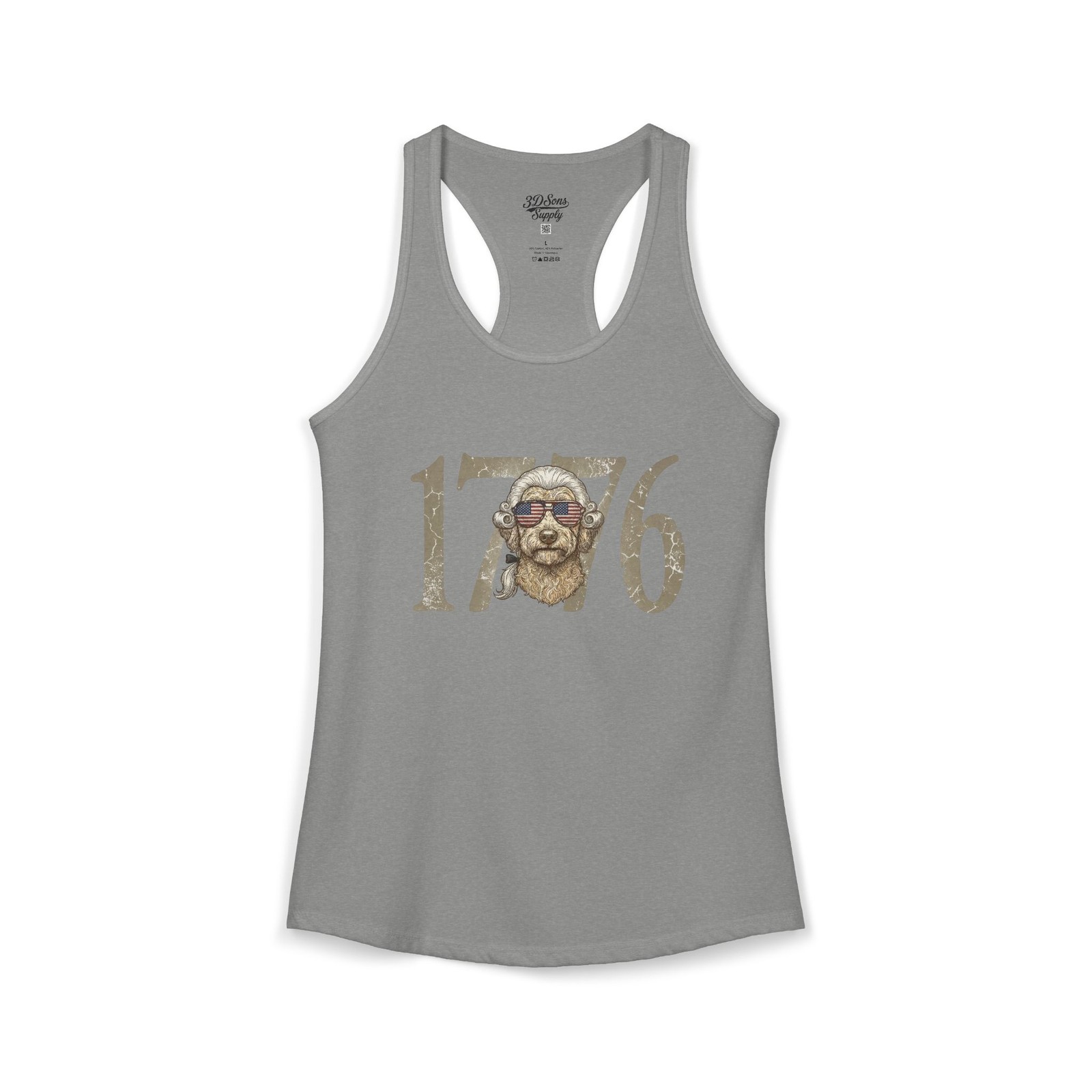 George Washington Doodle 1775 – Women’s Ideal Racerback Tank