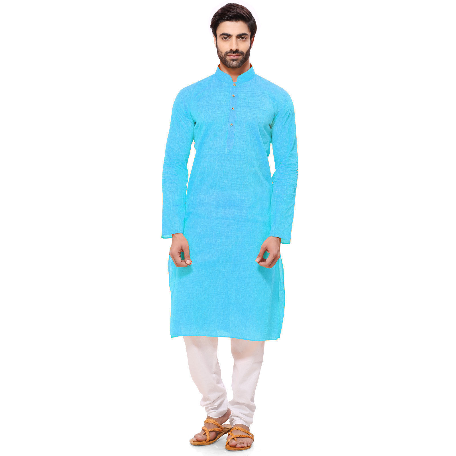 Men’s Kurta Cotton Shirt Long Sleeve Indian Style New Design Ethnic Casual Top