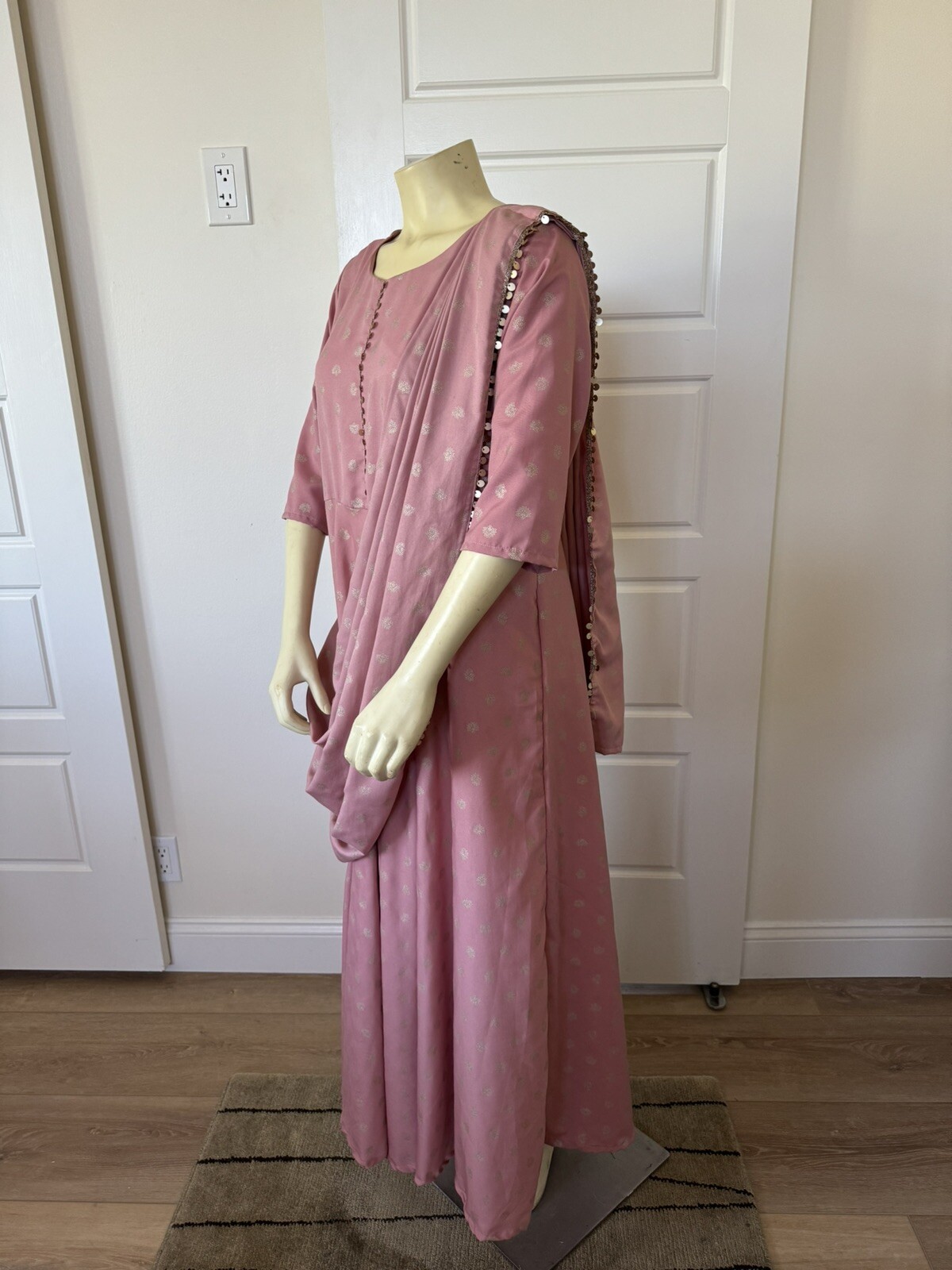 Indian Women’s Soft Jute Khadi Cotton Saree With Unstitched Blouse Party Wear