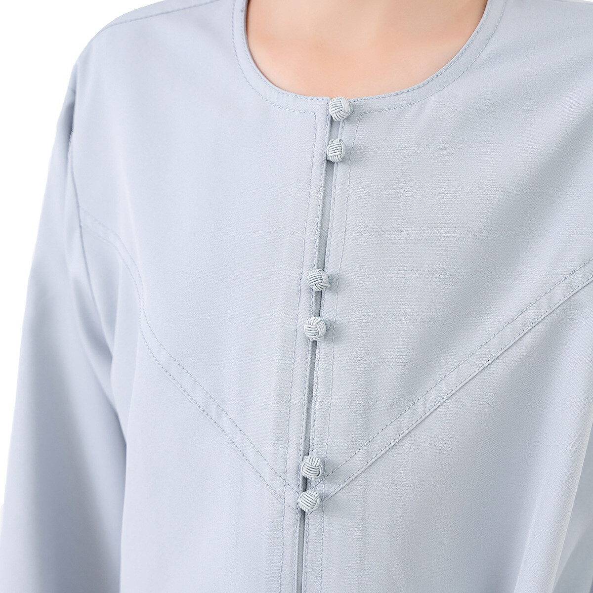 Dubai Kids Boys Long Sleeve Abaya Robes Saudi Jubba Thobe Daffah Dishdash Kaftan
