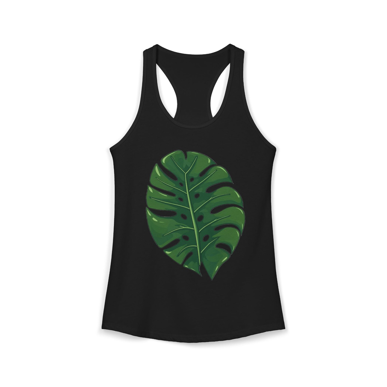 Womens Monstera Leaf Racerback Tank Plant Mom Made in USA