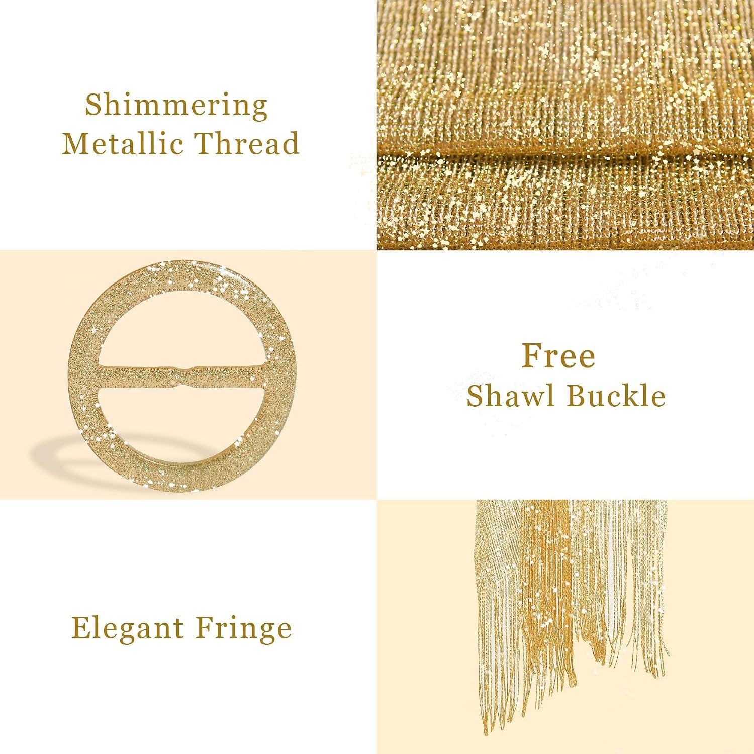 Sparkling Metallic Shawls and Wraps for Evening Party/Wedding/Formal Dresses (Wi