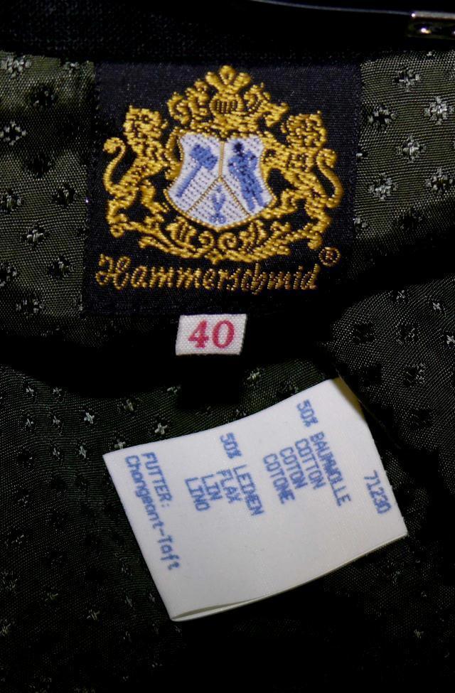 HAMMERSCHMID LINEN COTTON JACKET ~ SEE FRONT & BACK Women German Coat B42″ 12 M