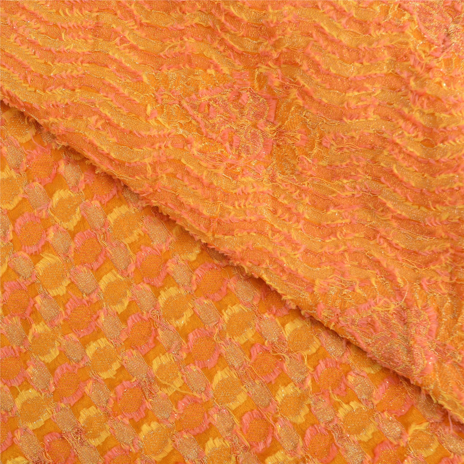 Sanskriti Vintage Yellow Indian Sarees Pure Silk Woven Premium Sari Fabric