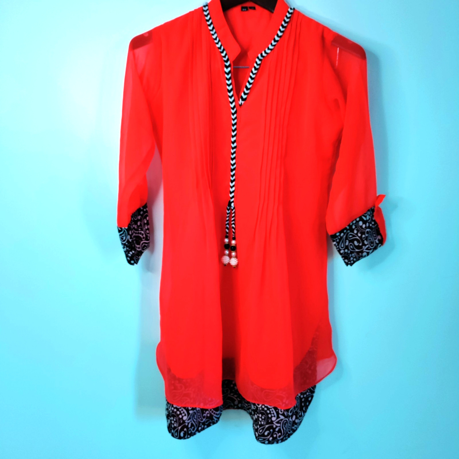 Beautiful Kurti Ladies Ethnic Wear Dress Red Women 38 Fashion Traditional Artsy