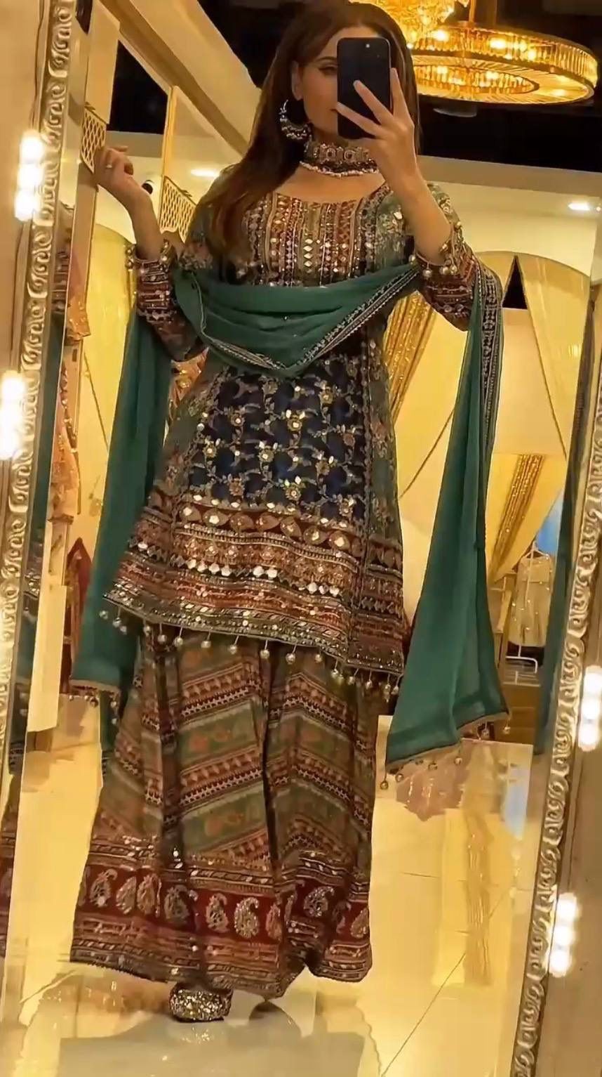 Sharara Plazoo Suit Party Wear Pakistani Wedding Salwar Kameez palazoo suit