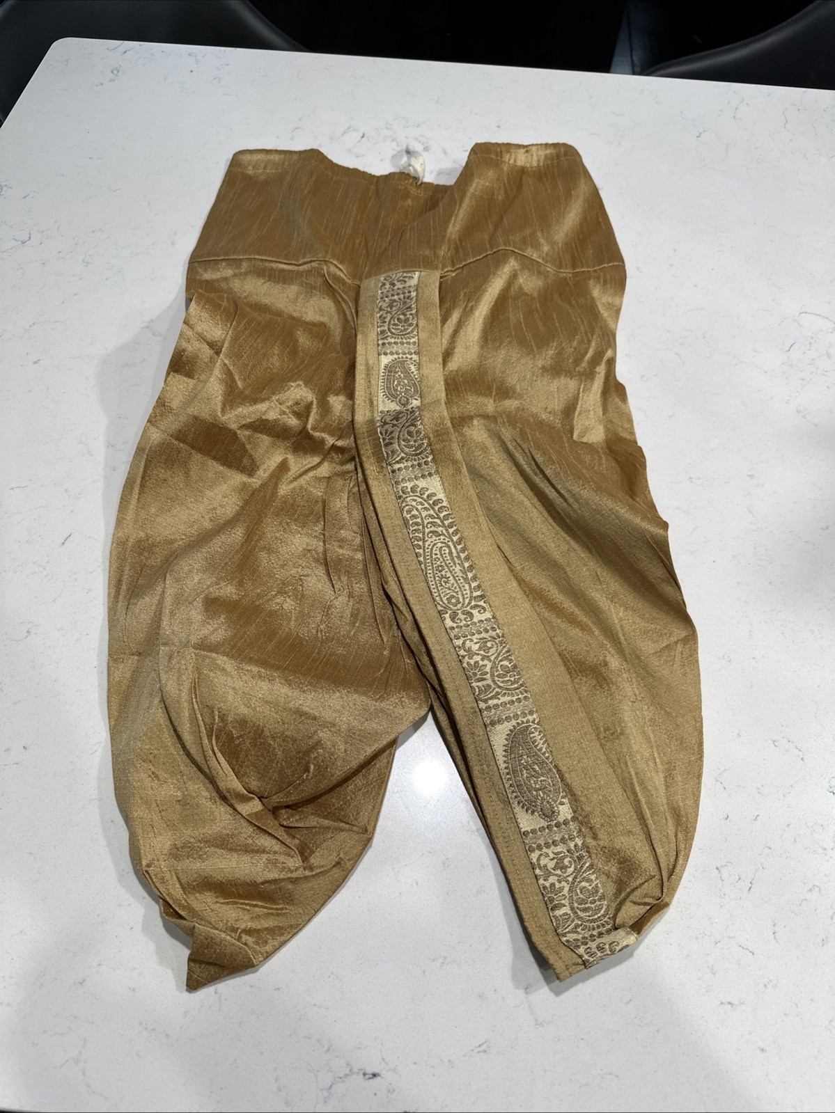 Kids Kurta Pyjama 6T Toddler Churidar Indian Gold Pants