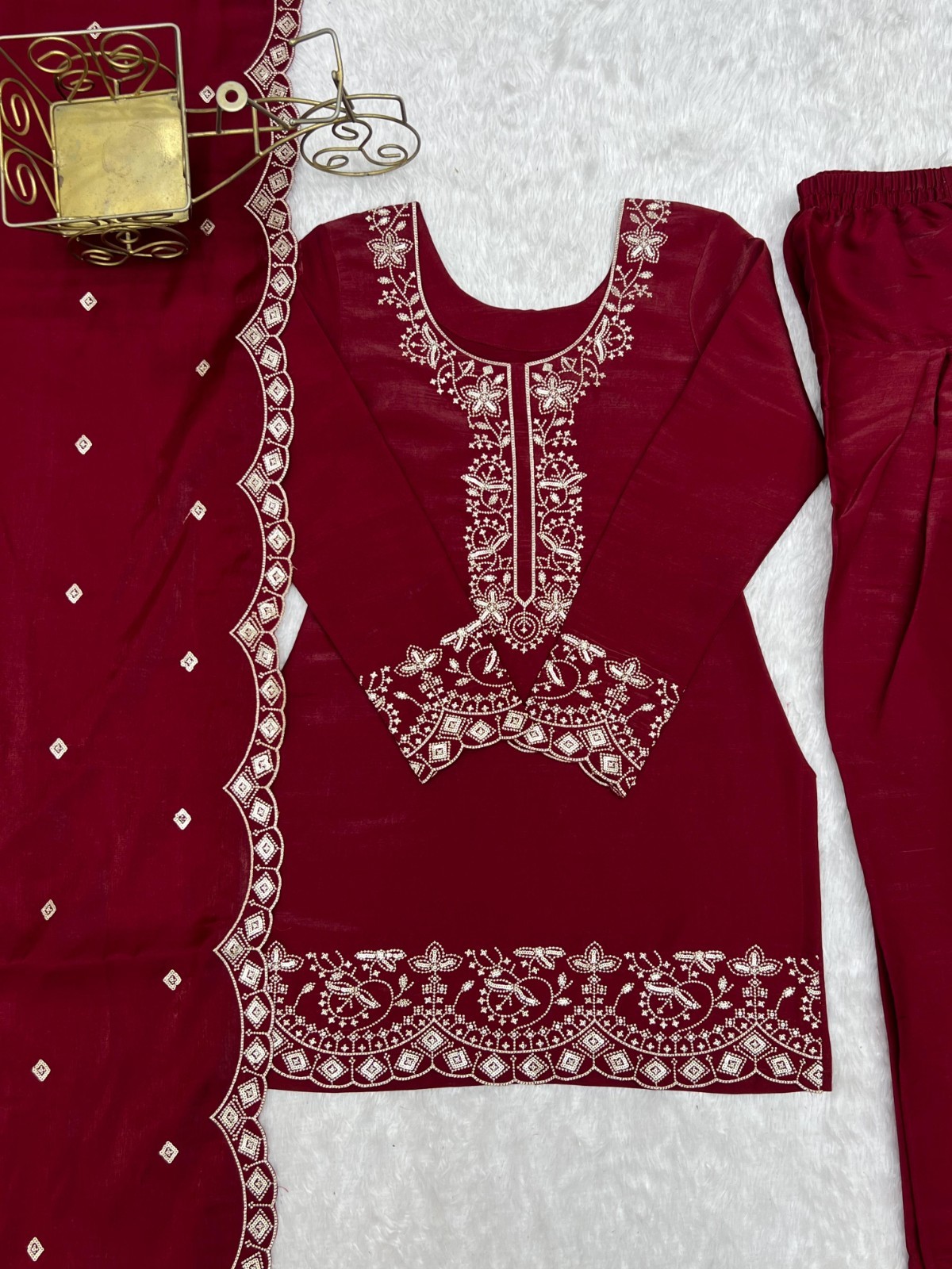 3 PIECE PAKISTANI DESIGNER FARSHI SHALWAR SUIT WEDDING PARTY WEAR WOMEN EID
