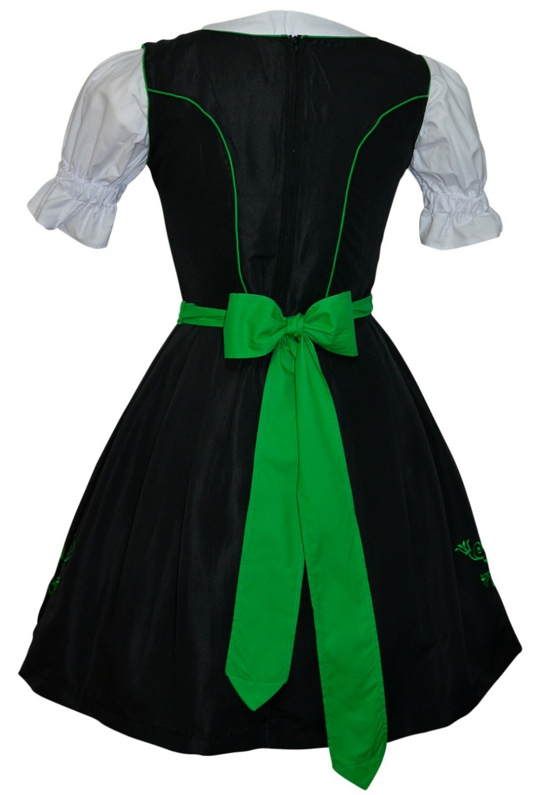 Sz 4 XS German Oktoberfest Dirndl Dress Short Black Waitress Women Party Hostess