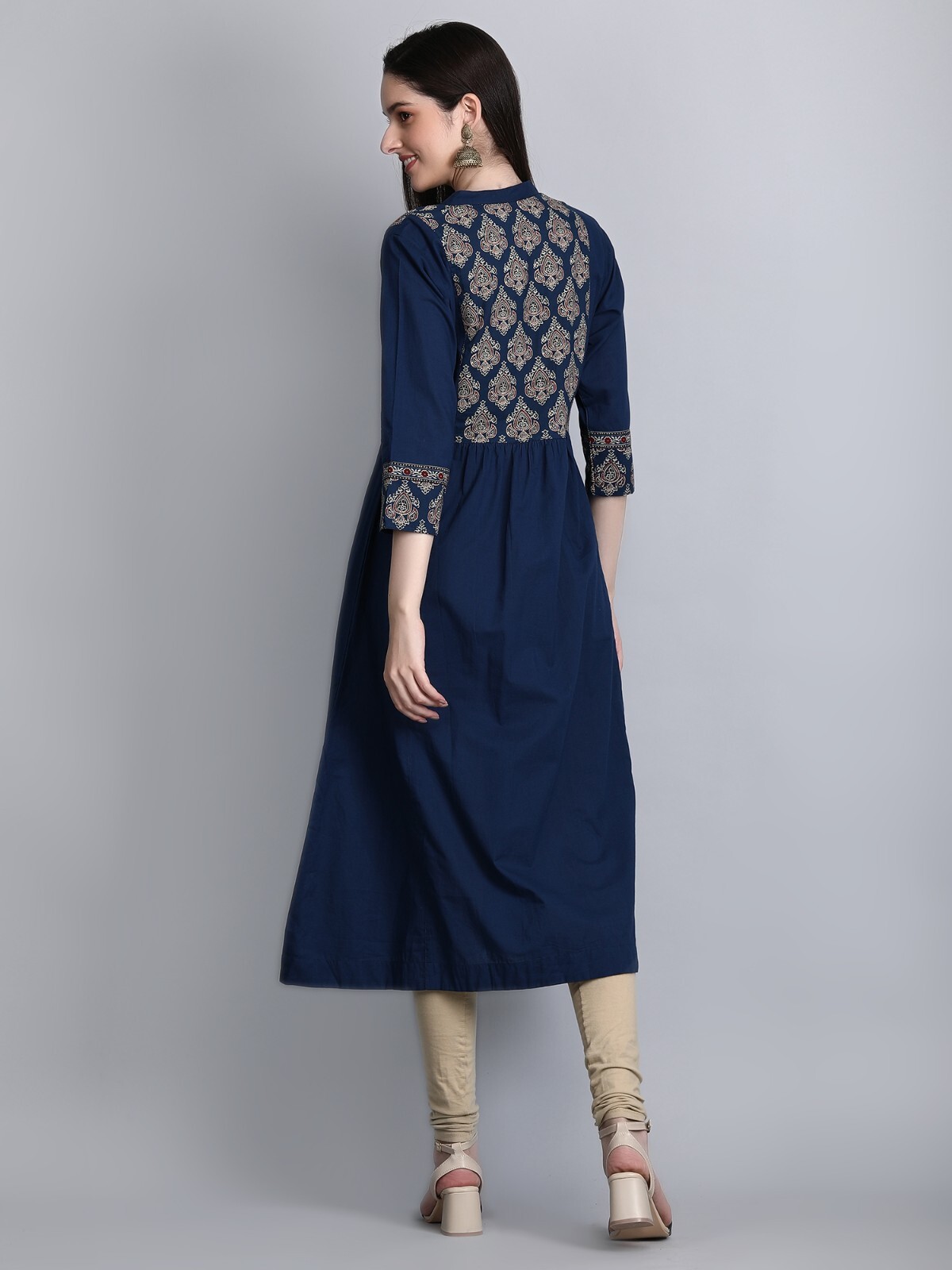 Women Designer A- Line kurta Top , Cotton Straight Kurti Indian wear