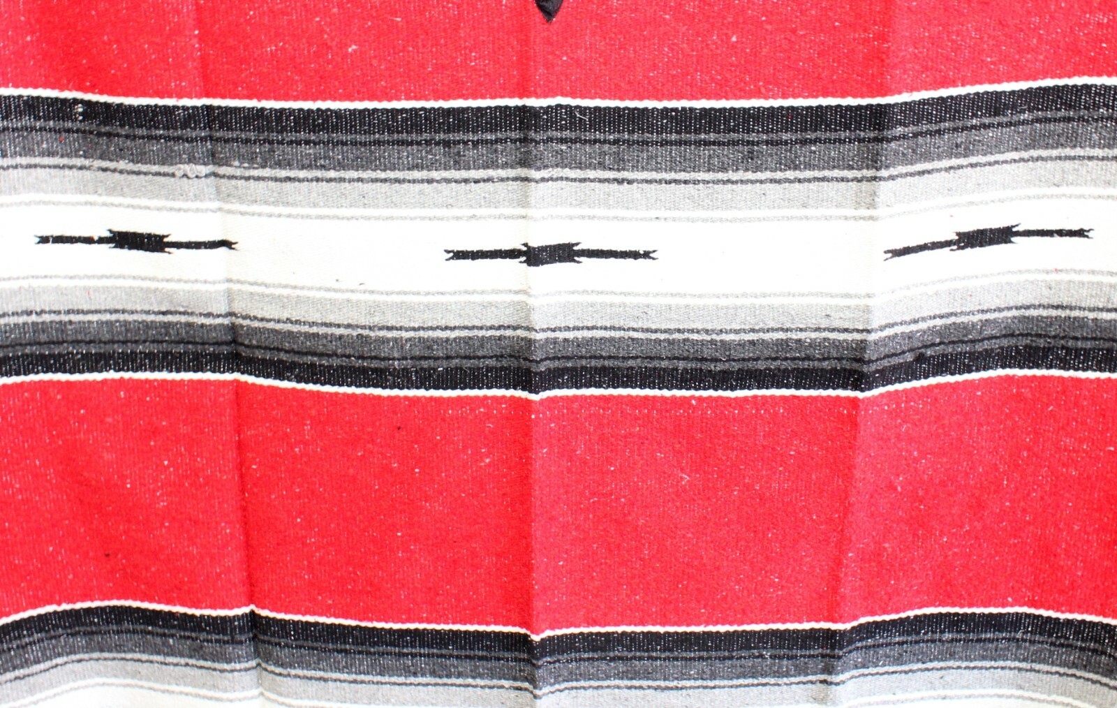 EXTRA WIDE Mexican PONCHO – RED – ONE SIZE FITS ALL Gaban BIG AND TALL