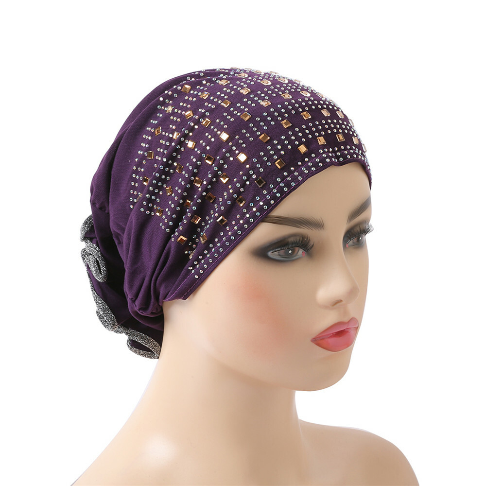 Muslim Stretch Turban Hat Cancer Chemo Cap Hair Loss Head Scarf Wrap Cover Hijab