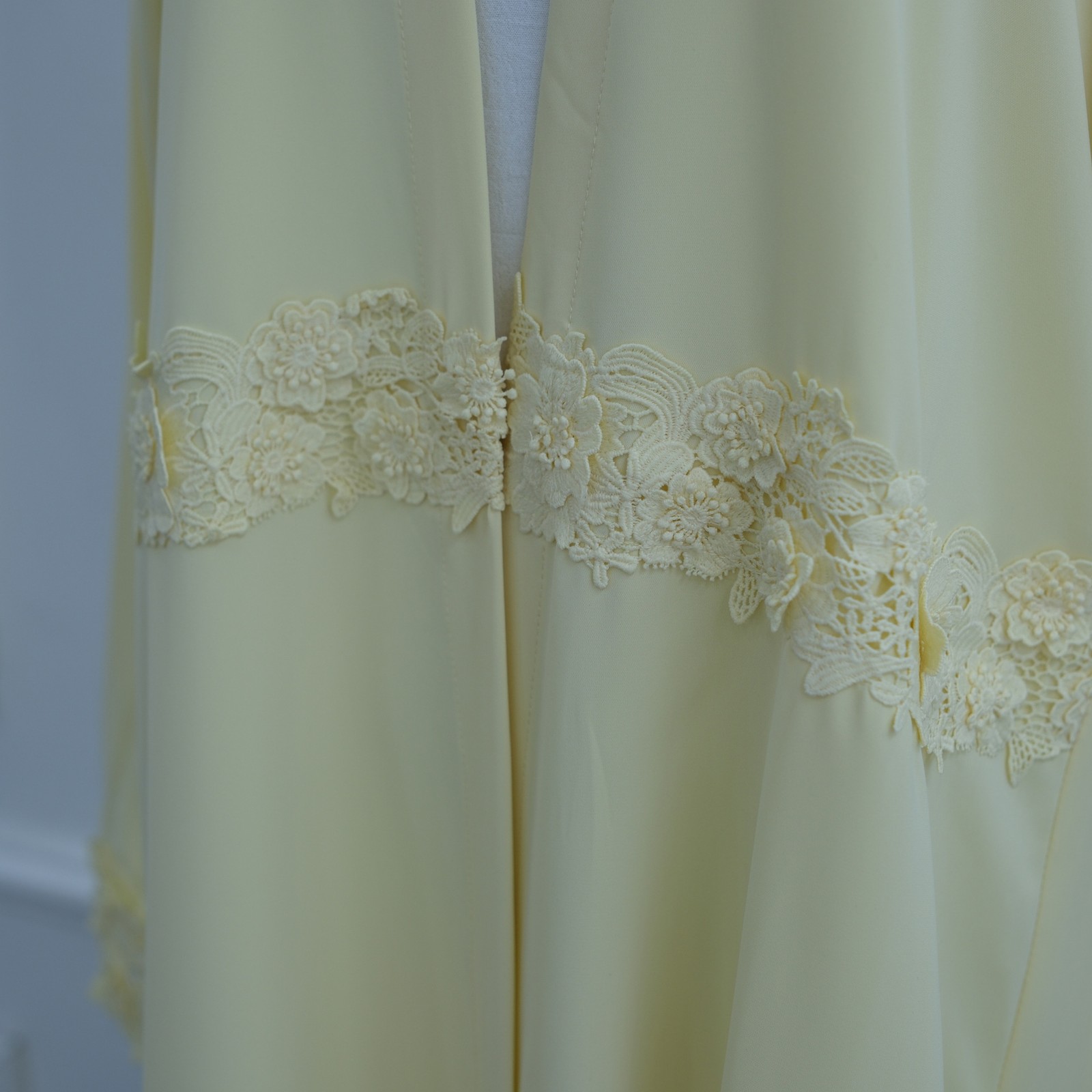 Muslim Robe 3D Floral Applique Open Abaya Cardigan Dress Arab Women Kaftan Gown