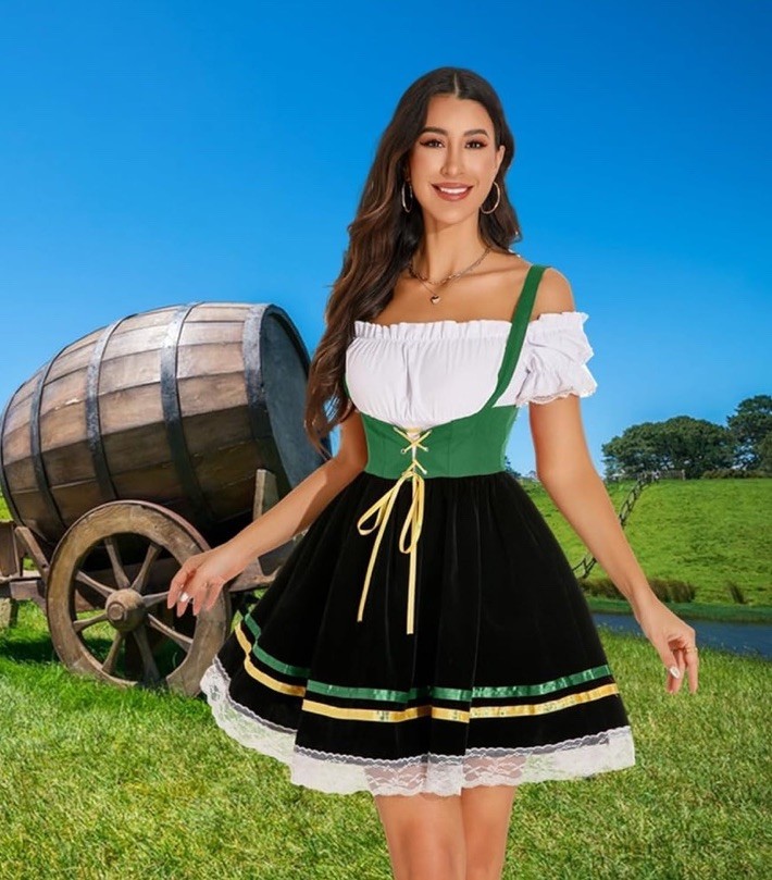 Oktoberfest Beer Festival M Bavarian 1 PC Dress Dirndl Costume German Halloween