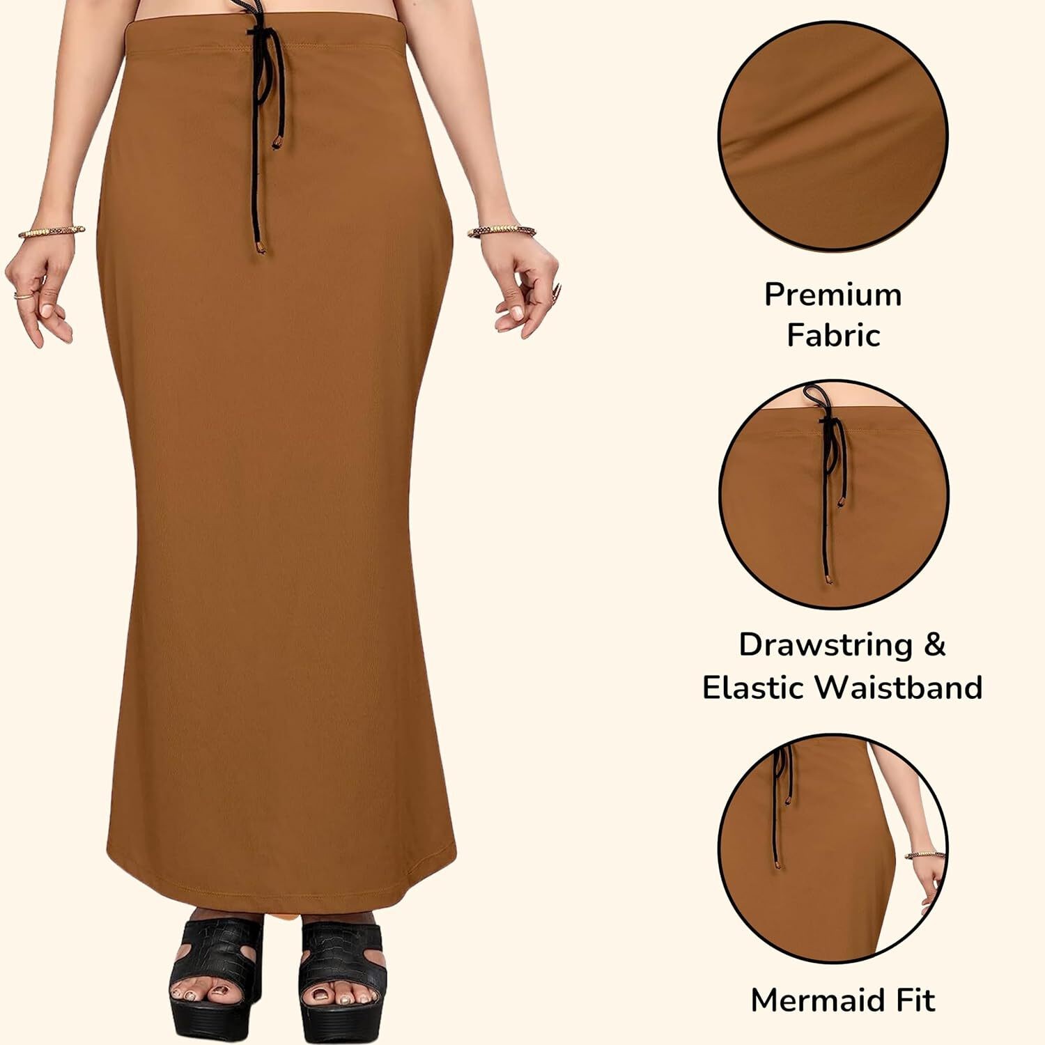 Lycra Saree Shapewear Petticoat for Women by Shreekama