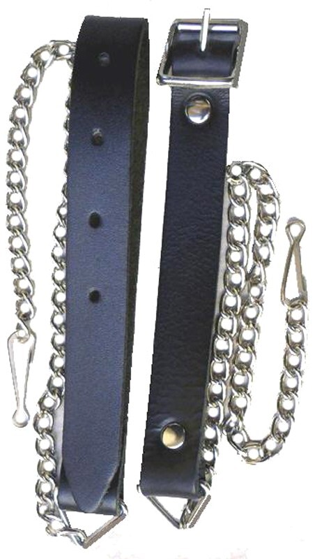 GRAY-MOUNTAIN GOAT SPORRAN: Real Leather Body-Chain Belt Strap