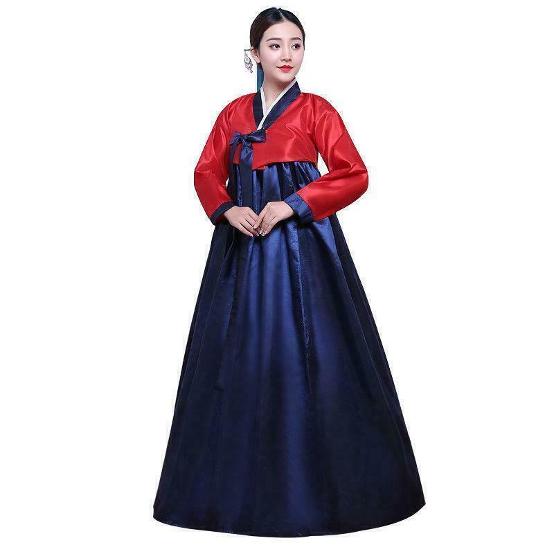 Korean Hanbok Women Dress Costume Ethnic Dance Traditional Long Sleeve Cosplay C