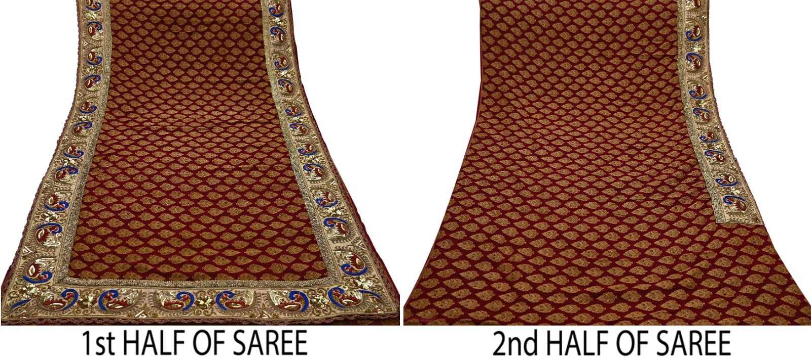Pre-Owned Sari Georgette Silk Hand Embroidered Designer Manish Malhotra Sarees