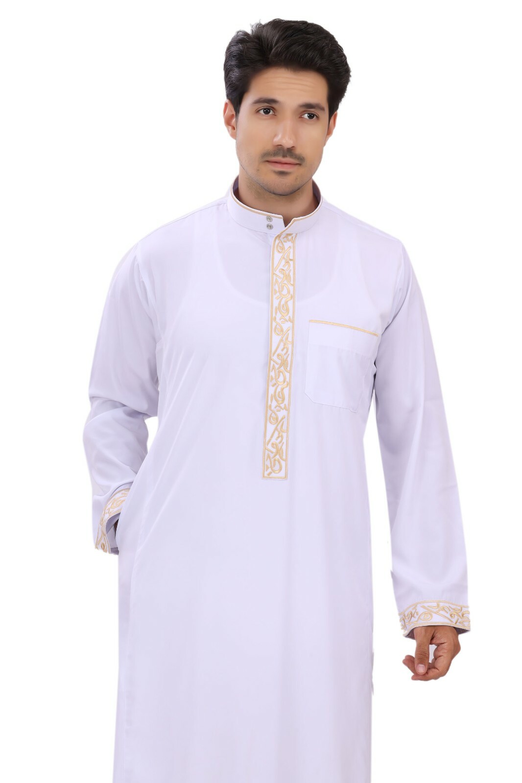 Men’s thoub Dishdasha Thoub Muslim Islamic Abaya Daffah Kaftan AL-Rayan