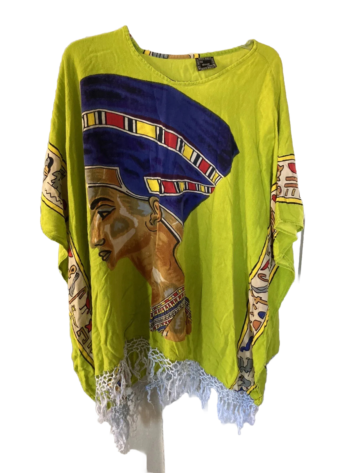 Meetu Magic The African Scene Vintage Caftan Tunic 2xl- Read Description