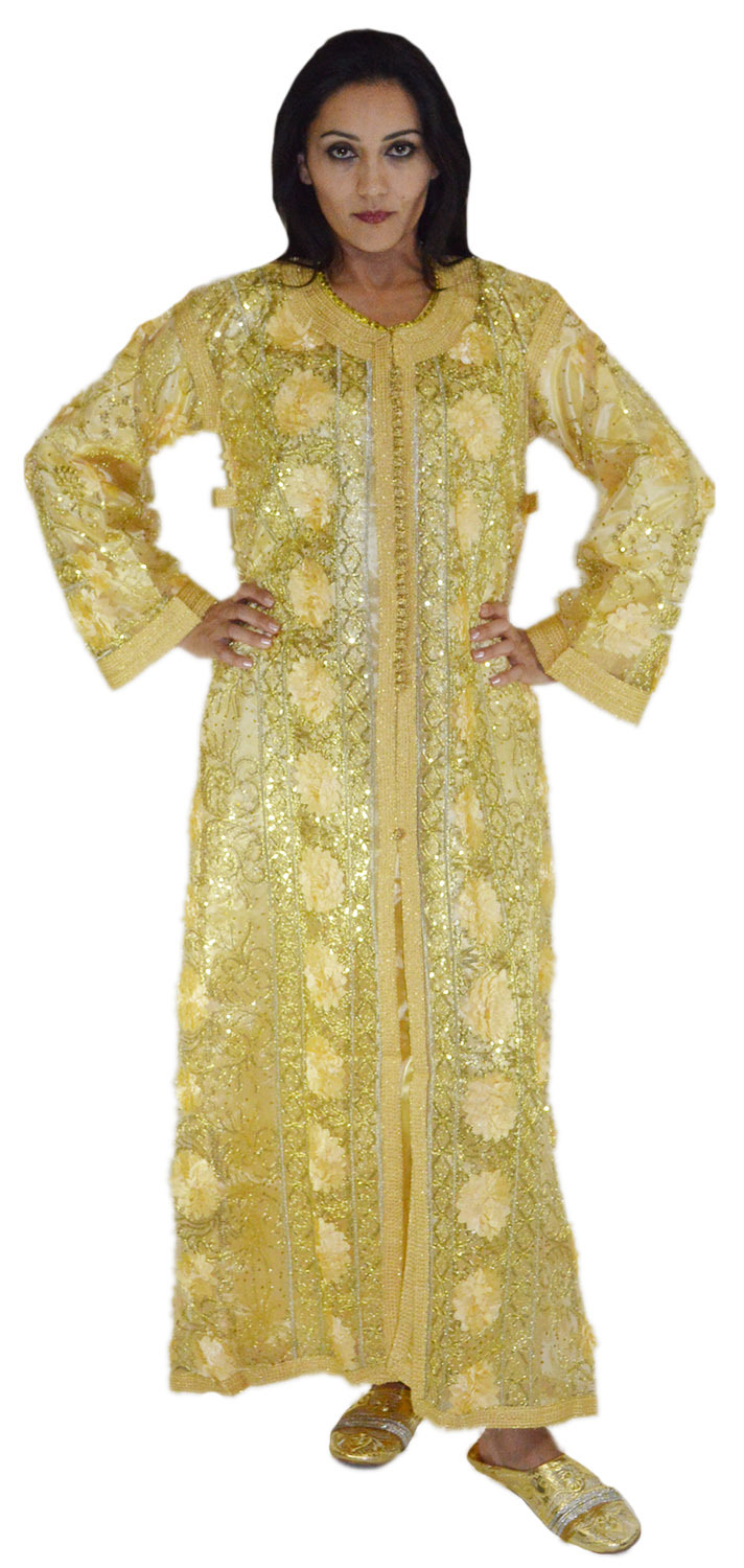Wedding Gown Caftan Kaftan DressTackchita Abaya Moroccan Middle East handmade