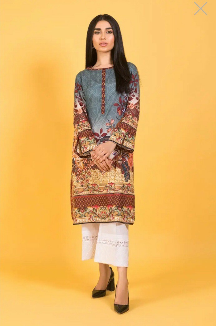 NWT GUL AHMED Summer Lawn Kurti XS Pakistani Designer Indian SAFINAZ KHAADI