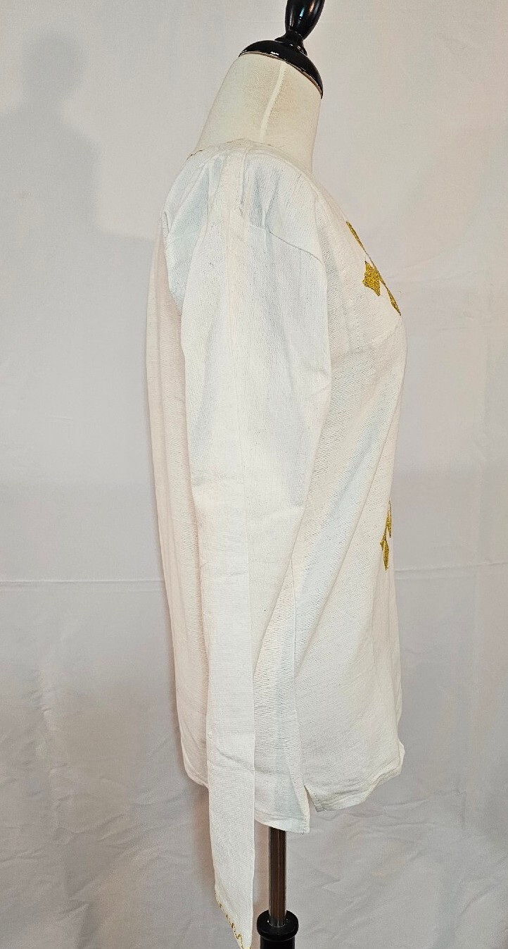 Ethiopian Traditional Embroidered Men Shirt Sz M