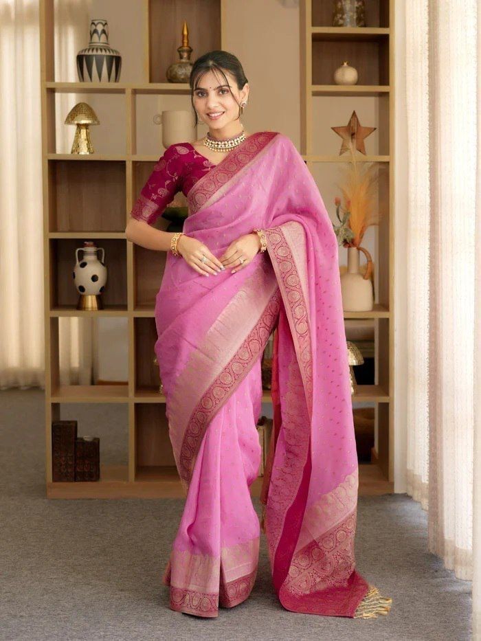 Designer Sari Bollywood Bridal Silk Saree Blouse South Indian Party Wear Saree