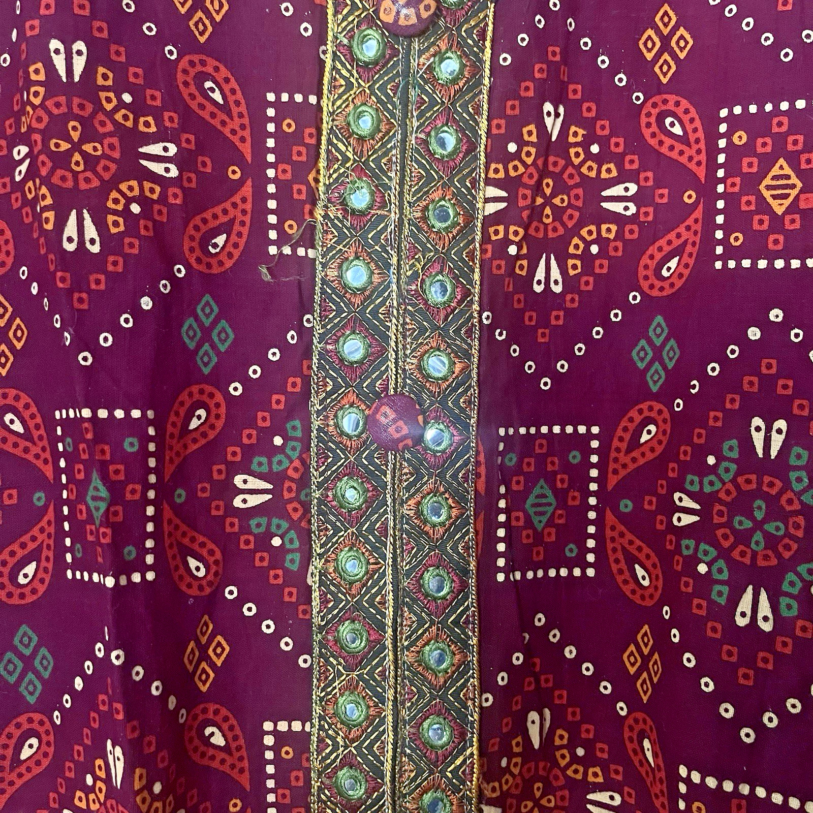 Bin Saeed Women’s Embroidered Kurti Tunic Dress Beaded Boho Ethnic Pakistani