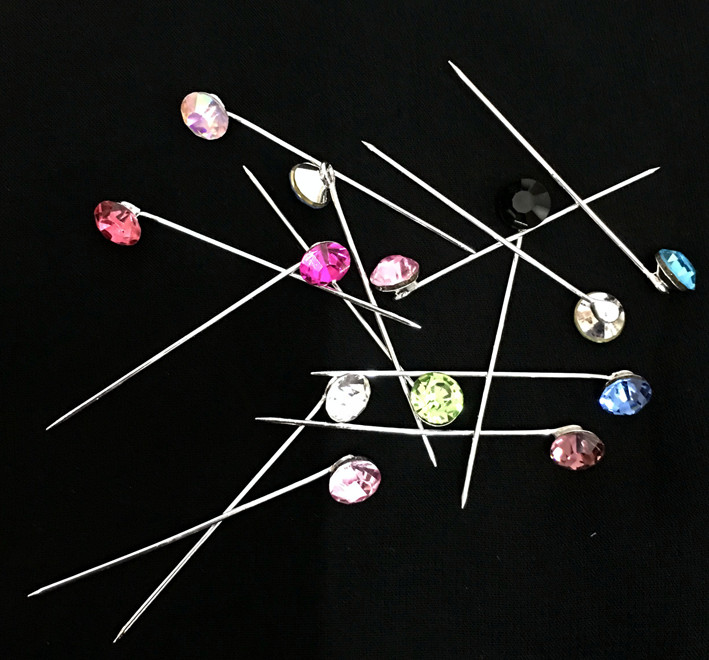 40Pcs Muslim Women Hijab Pins Rhinestone Shawl Brooch Safety Headwear Islamic