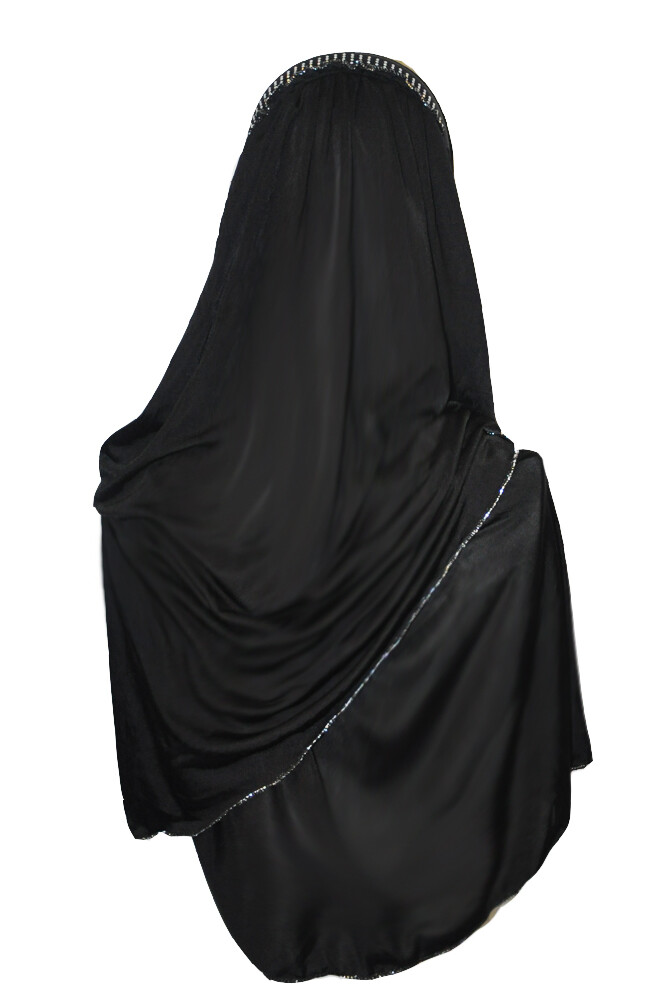 Black Draping with Embelishments 1 Piece Al Amira Hijab