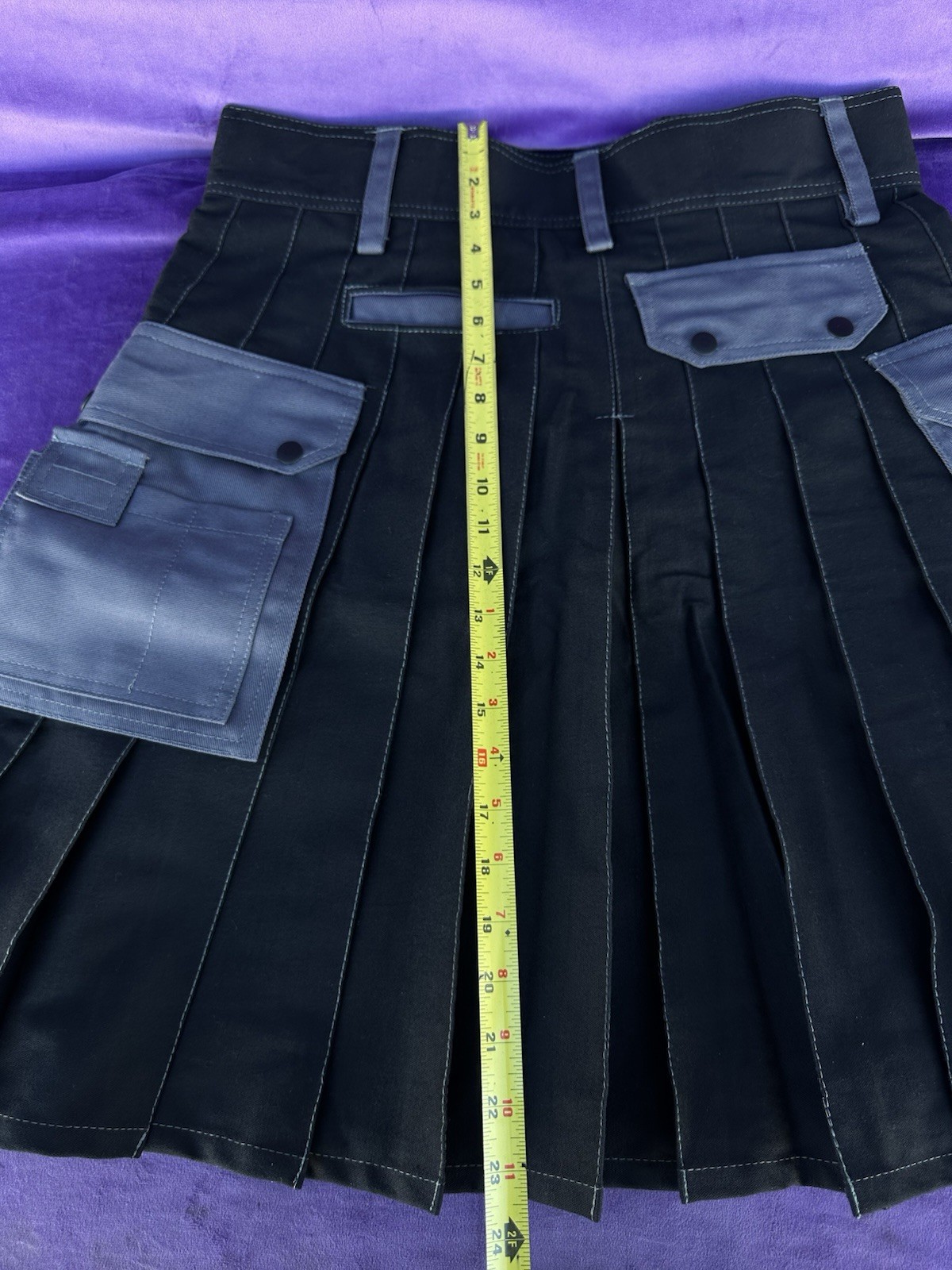 UT Black Utility Pocket Kilt Size 36 Techwear Festival Punk UT Kilts Scotland