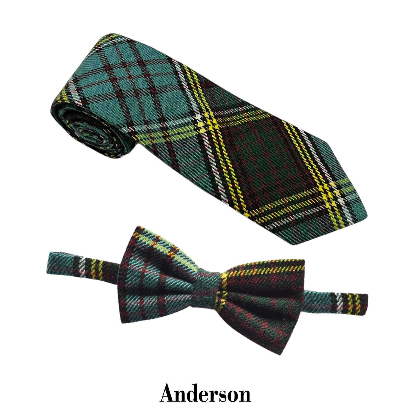Men’s Scottish Anderson Tartan Bow And Tie Formal Bow Tie For Wedding