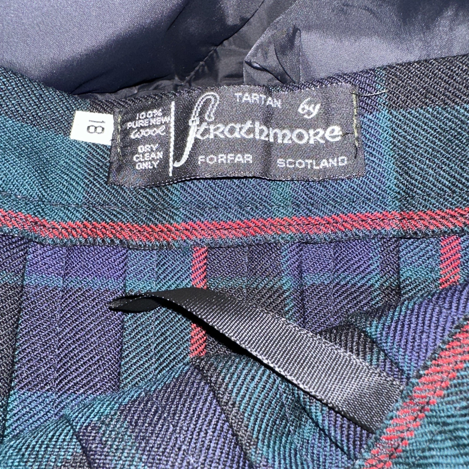 Strathmore Woolen Co. Gunn Modern Tartan Kilt Size 14 NWT