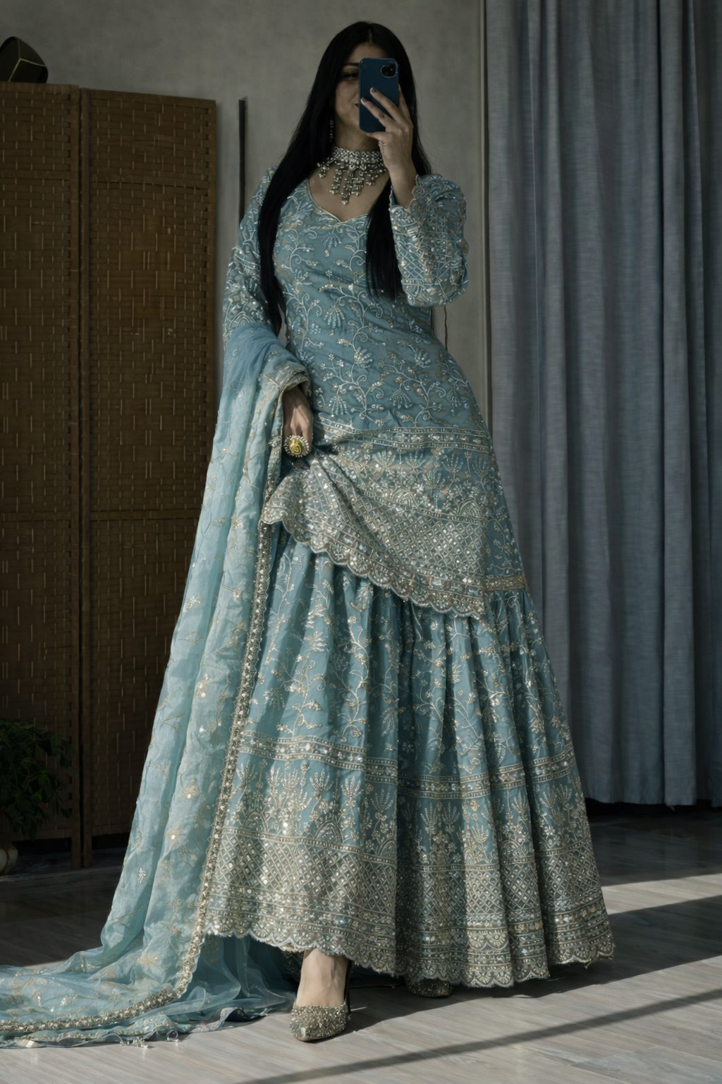Pakistani Salwar Kameez Ready To Wear Fancy Palazzo Suit Party Bollywood Wedding
