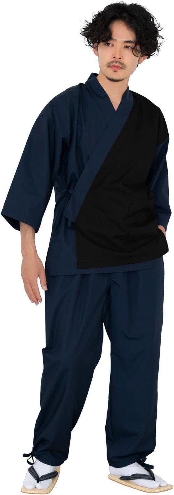 Japanese Traditional Samue Workwear Bicolor Relaxing New From Japan