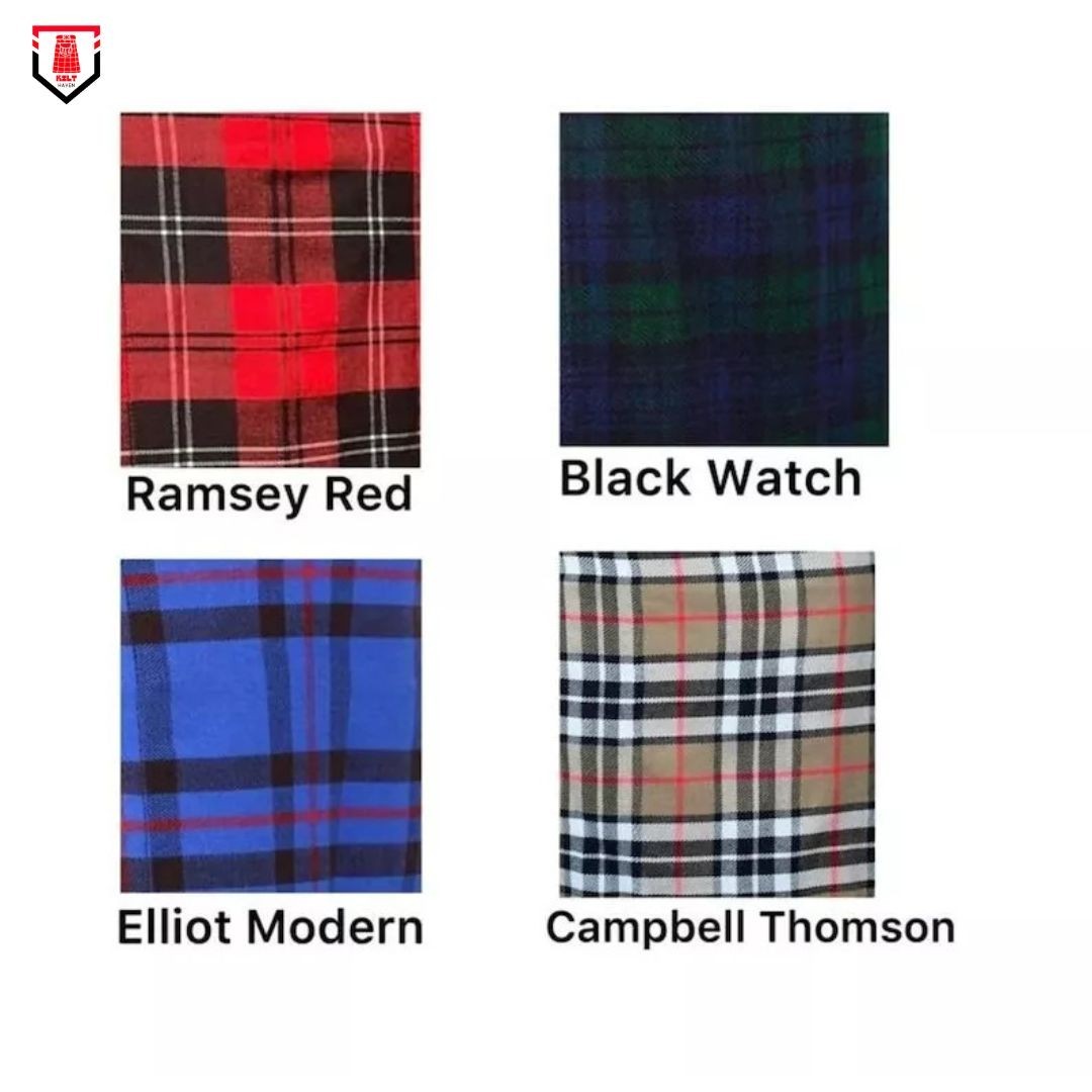 Scottish 8 Yard Tartan Kilt Highland Casual Kilts Available In 40+ Tartans
