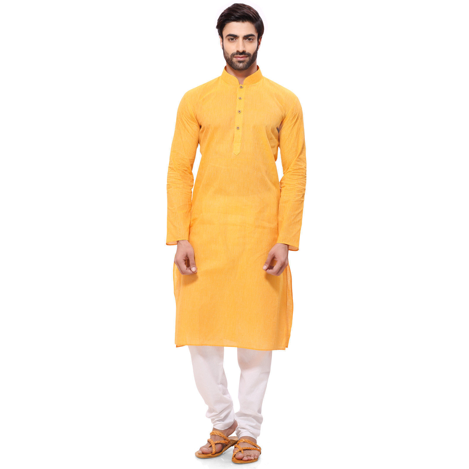 Men’s Kurta Cotton Shirt Long Sleeve Indian Style New Design Ethnic Casual Top